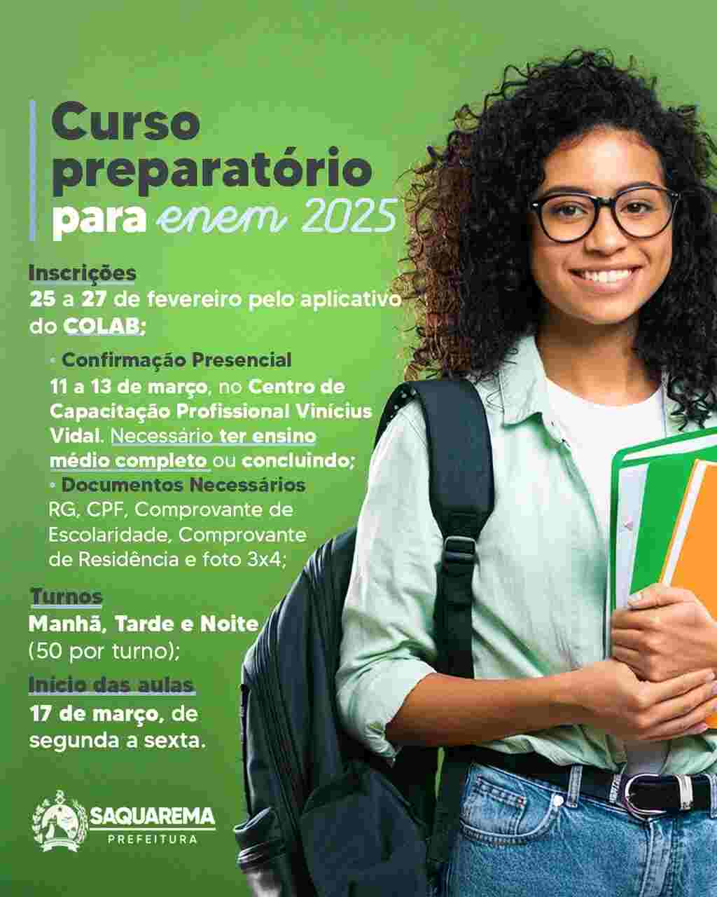 Prefeitura de Saquarema abre inscrições para curso preparatório ...